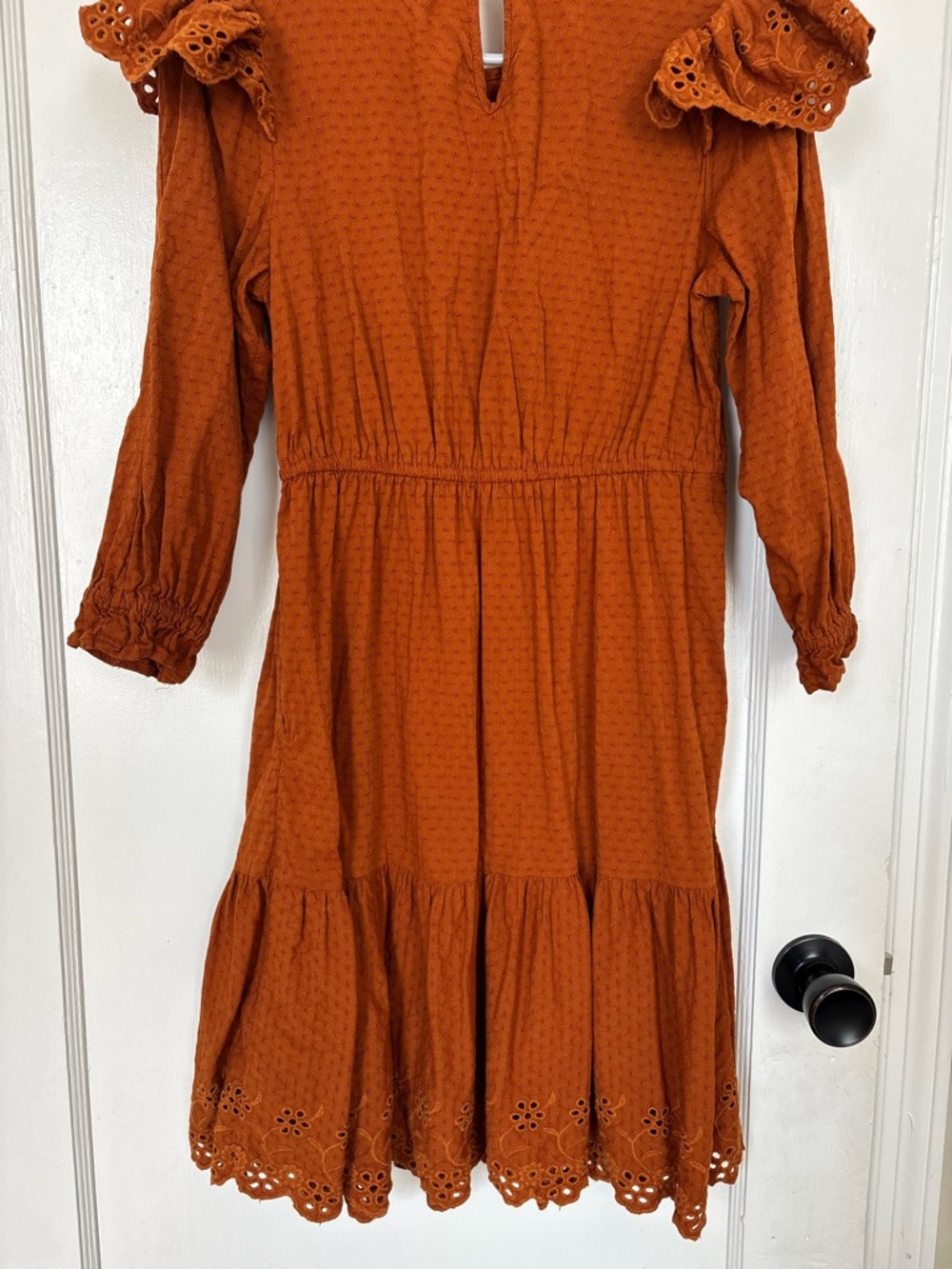 Universal Thread Rust Eyelet Ruffle Dress - Picture 5 of 5